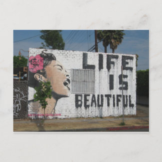 Billie Holiday-Straßen-Kunst Feiertagspostkarte