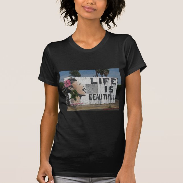 Billie Holiday-Straßen-Kunst T-Shirt (Vorderseite)