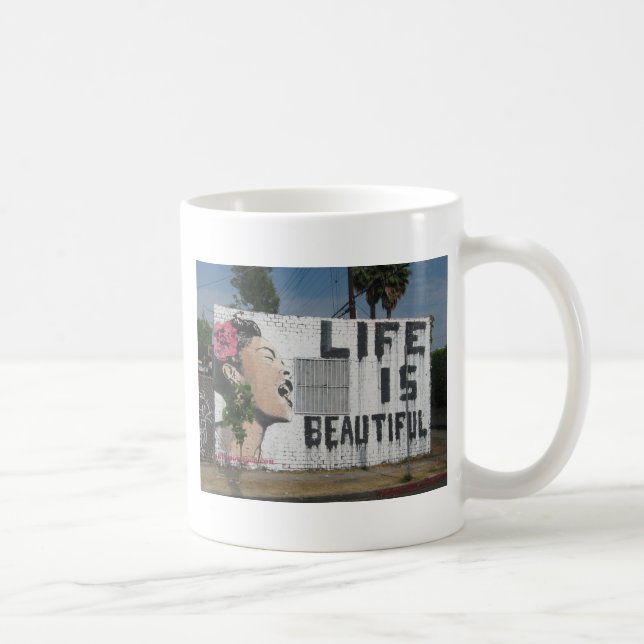 Billie Holiday-Straßen-Kunst Tasse (Rechts)
