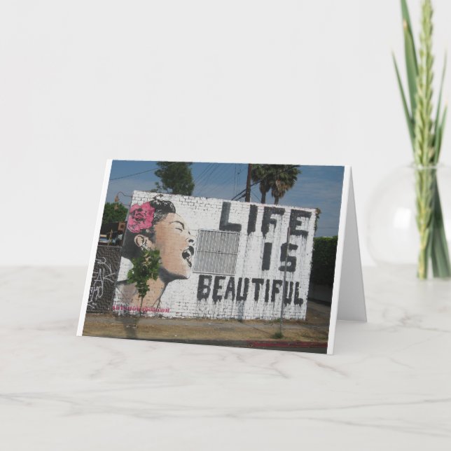 Billie Holiday Street Art Karte (Vorderseite)