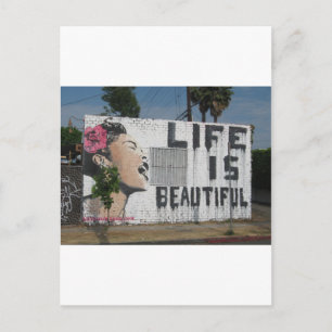 Billie Holiday Street Art Postkarte