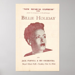Billie Holiday Vintage Flyer Poster