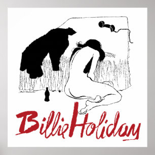 Billie Holiday Vintage-Jazz-Illustration Poster