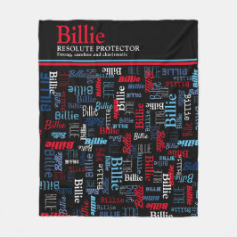 Billie individuelle Name bedeutet rot-schwarz Fleecedecke