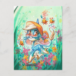 Billie und die Bienen Postkarte