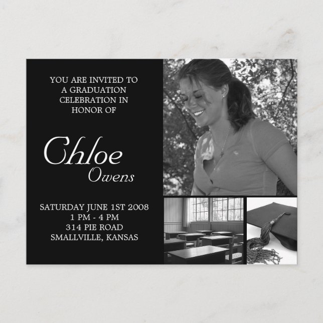 Billig Abschluss Einladungen (Vorderseite)