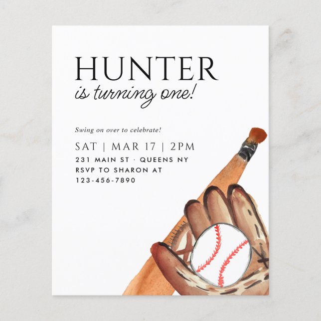 Billig Baseball Bat Glove Ball Kindersport Geburts Flyer (Vorne)