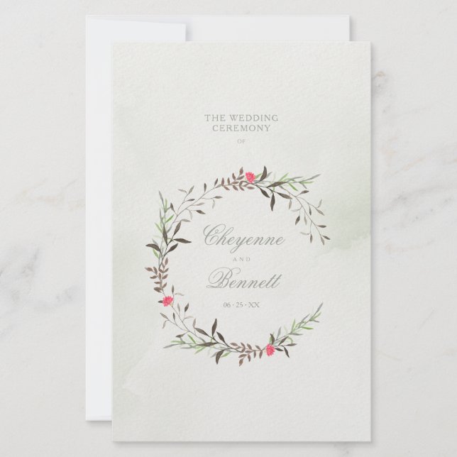 Billig Budget Trendy Chic Wildblumen Hochzeit (Vorderseite)