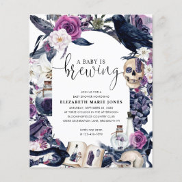 Billig Floral Halloween Baby ist Braudusche Flyer