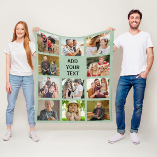 Billig Foto Blanket Collage Multi Foto Collage Fleecedecke