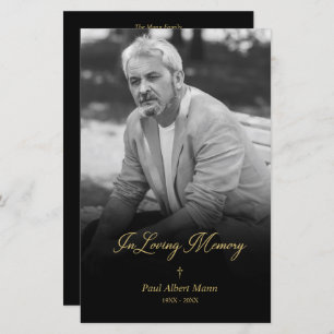 Billig Golden in Love Memory BW Foto Beerdigung