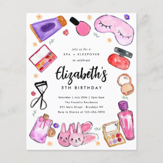 Billig Makeup Girls Slumber Sleepover Wellness-Cen Flyer