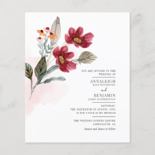 Billig Minimalistische Hochzeitseinladung