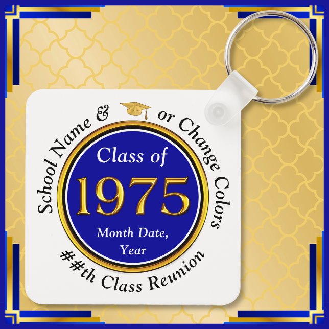 Billig Personalisiert, Klasse 1975 Wiedersehen, Wi Schlüsselanhänger (50 year, Class of 75 reunion. High School Reunion Keychains. Personalized, class of 1975 favors.)