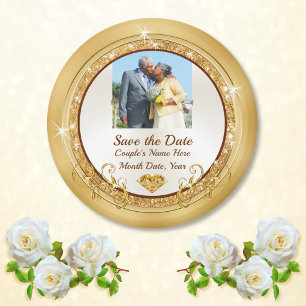 Billig Speichern Sie die Daten, Save the Date Foto Magnet
