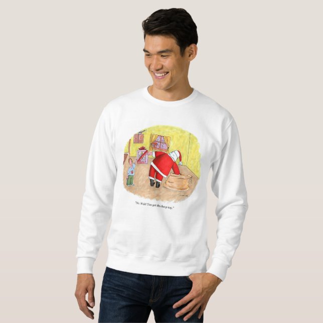Billig Toy Männer weißes Sweatshirt (Vorne ganz)