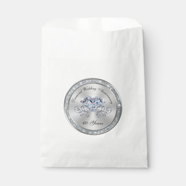 Billige 60-jährige Jubiläumsfavors Bags BULK-Rabat Geschenktütchen (Vorderseite)
