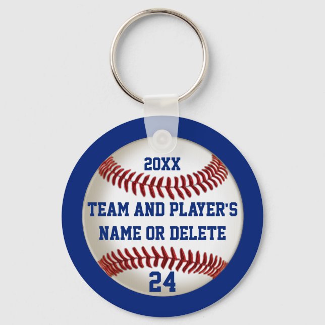 Billige Baseball-Keychains PERSONALISIERT 3 Ihr Te Schlüsselanhänger (Vorderseite)