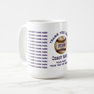 Billige Baseball-Trainer-Geschenke, Ihr Text, Ihre Kaffeetasse