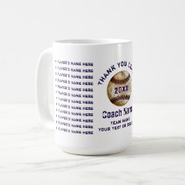Billige Baseballtrainer-Geschenke, Ihr Text, Ihre Kaffeetasse