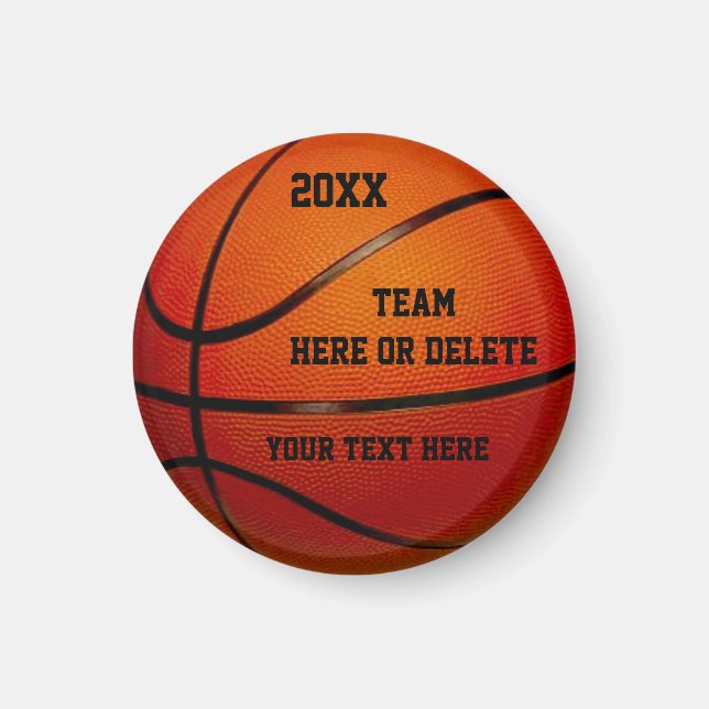 Billige Basketball-Gastgeschenke PERSONALISIERT Magnet (Vorne)