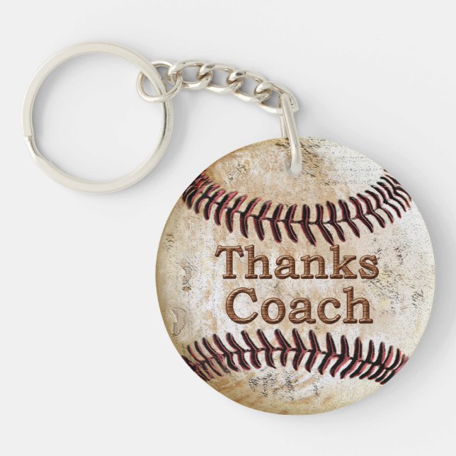 Billige Dank-Baseballtrainer-Geschenk-Ideen Schlüsselanhänger (Vorderseite)