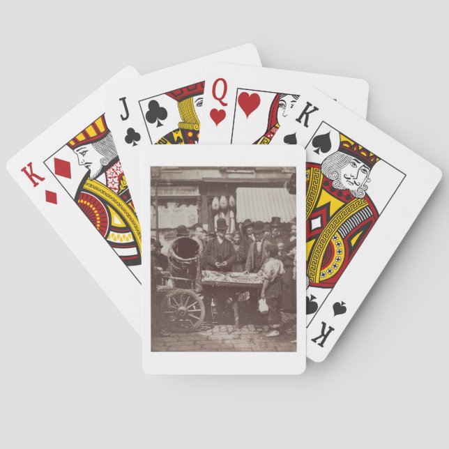 Billige Fische von St Giles, 'vom Straßen-Leben in Spielkarten (Rückseite)