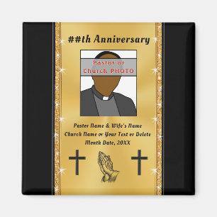 Billige Foto Personalisiert Pastor Anniversary Fav Magnet