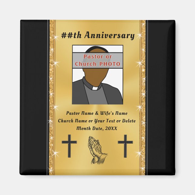 Billige Foto Personalisiert Pastor Anniversary Fav Magnet (Vorne)