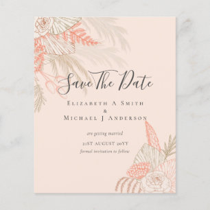 BILLIGE Foto Save the Dates PAMPASGRAS Terrakotta Flyer