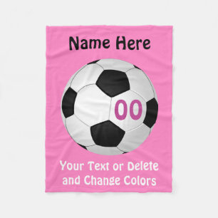 Billige Fußball-Decke mit IHREN FARBEN und TEXT Fleecedecke