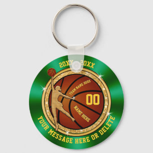 Billige Green und Gold Basketball Geschenke für Mä Schlüsselanhänger