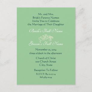 Billige Hochzeitskarten Einladungspostkarte