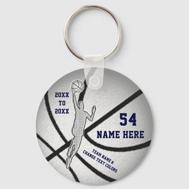 Billige, Personalisierte Basketball-Gastgeschenke, Schlüsselanhänger (Vorderseite)