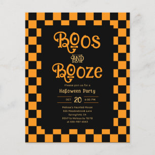 Billige Retro-Geister und -Schnaps Halloween-Party Flyer