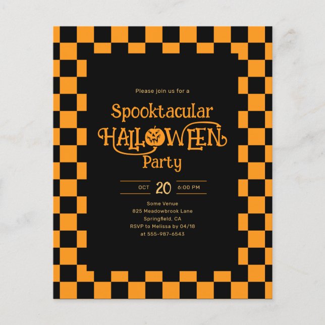 Billige Retro-Spooktacular-Halloween-Party Flyer (Vorne)