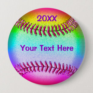 Billige Softball-Geschenke für Mädchen IHR TEXT Button