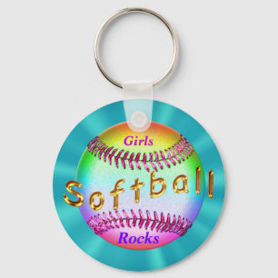 Billige Softball-Geschenke für Mädchen, Softball-G Schlüsselanhänger