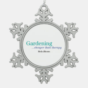 Billiger als Therapie Schneeflocken Zinn-Ornament