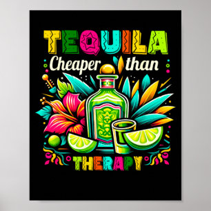 Billiger-als-Therapie-Trinken Cinco de Mayo Mexica Poster