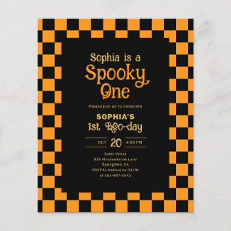 Billiger Retro-Spooky-One-Halloween-Geburtstag Flyer