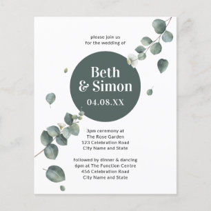 Billiges Botanisches Fallende Blätter Grüne Hochze