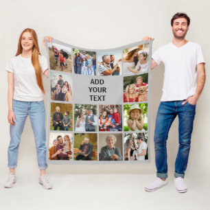 Billiges Foto Blanket Collage Fleecedecke