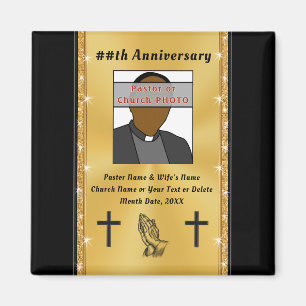 Billiges Foto Personalisiert Pastor Anniversary Fa Magnet