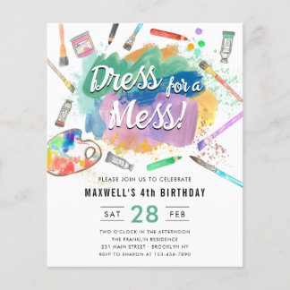 Billiges Kleid für ein Schlamassel Kinder Kunstmal Flyer
