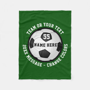 Billiges personalisiertes Fußball-Fliesblanket in  Fleecedecke