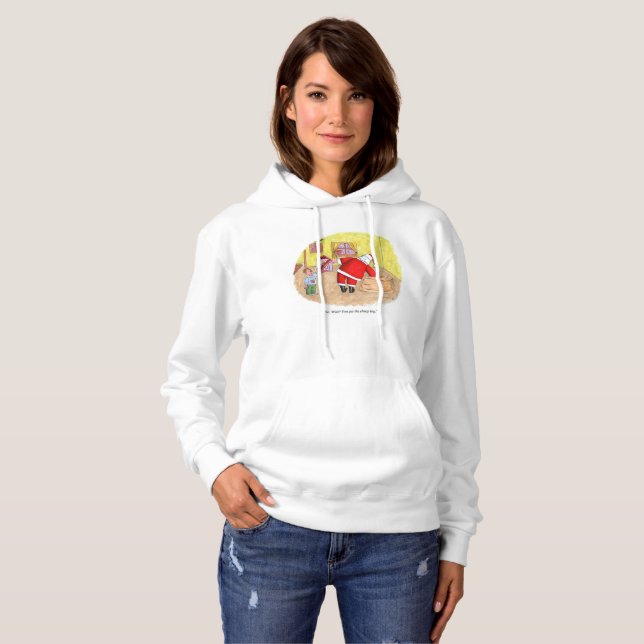Billiges Spielzeugfrauen weißes gekleidetes Sweats Hoodie (Vorne ganz)