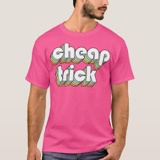 Billiges Trick Retro-Regenbogentypografie verblass T-Shirt