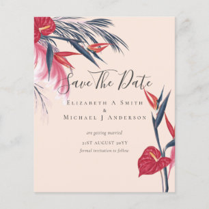 BILLIGSTE FOTO Save Dates Pampas Gras Tropisch Flyer