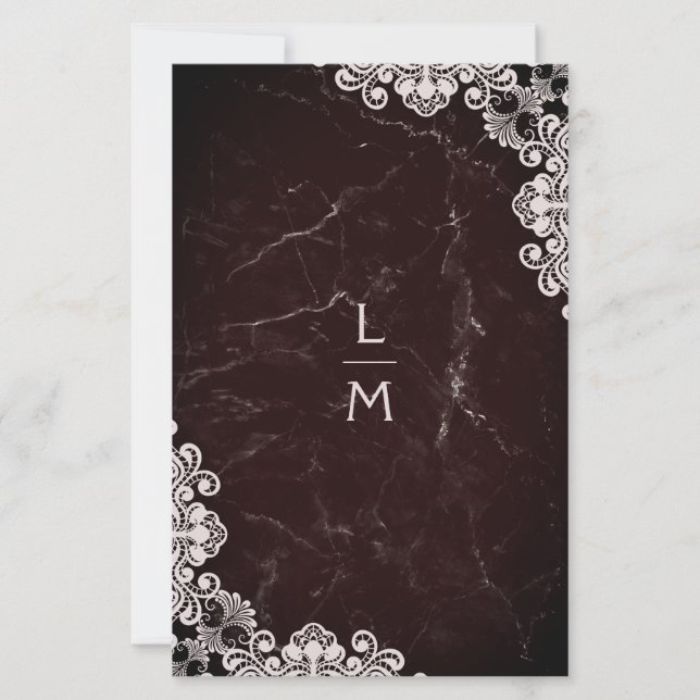 Billigster Spitzeneffekt Klassische Initiale Hochz (Vorderseite)